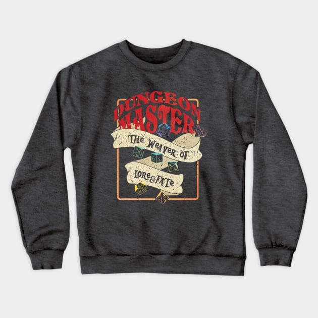 Dungeon Master Weaver of Lore and Fate Crewneck Sweatshirt by Perpetual Brunch